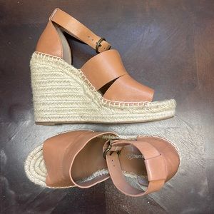Size 7 Treasure & Bond wedge sandals Nude